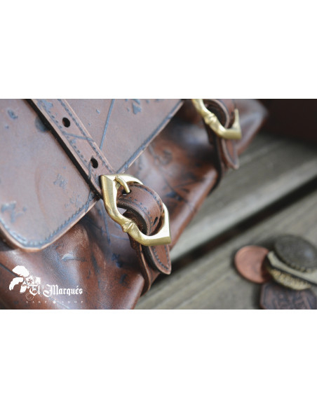 Medieval Adventurer Bag in leather,...