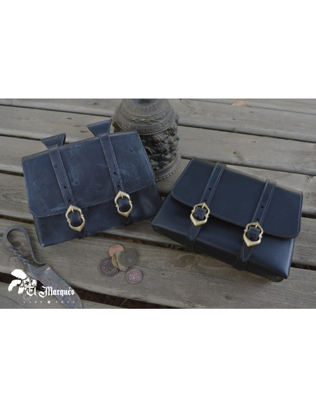 Medieval Adventurer Bag in leather,...