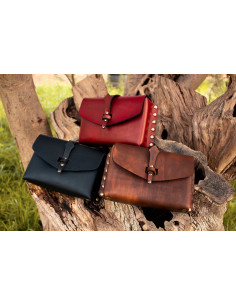 Medieval Pilgrim Bag in Leather 2