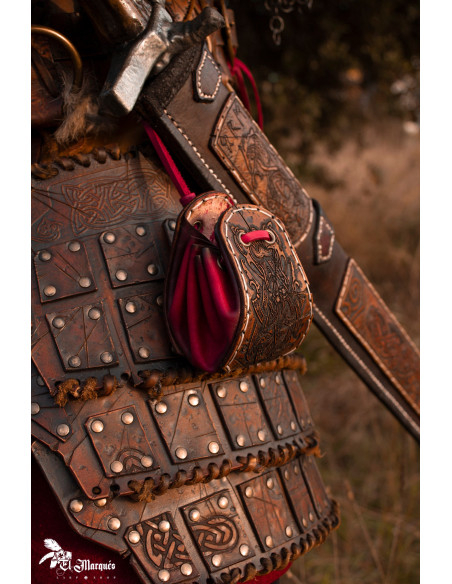 Viking Bag type beggar in brown leather