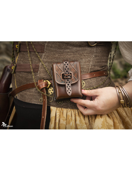 Leather Pouch for Belt in Genuine...