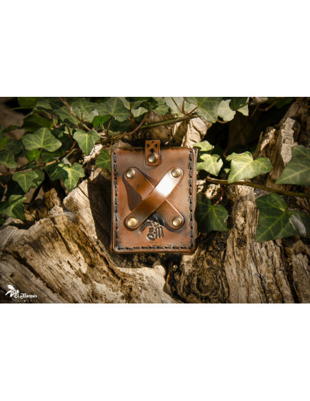 Leather Pouch for Belt in Genuine...