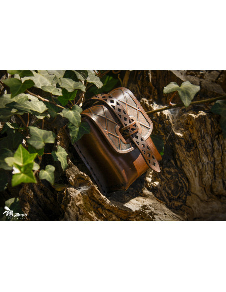 Leather Pouch for Belt in Genuine...