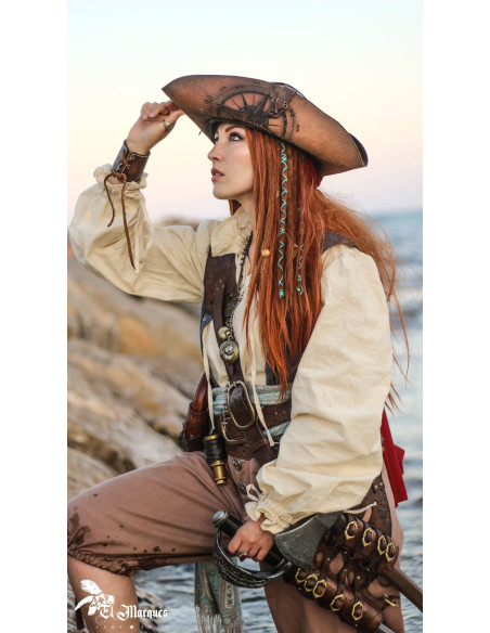 Pirate Tricorn Hat, rose of the winds