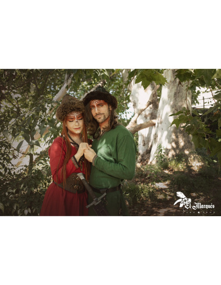 Viking Hat made of sheep and leather