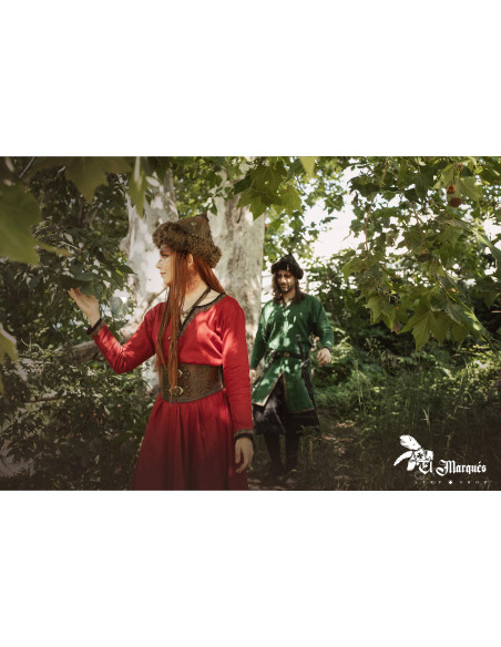 Viking Hat made of sheep and leather