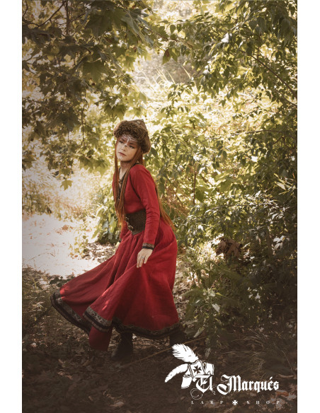 Viking Hat made of sheep and leather