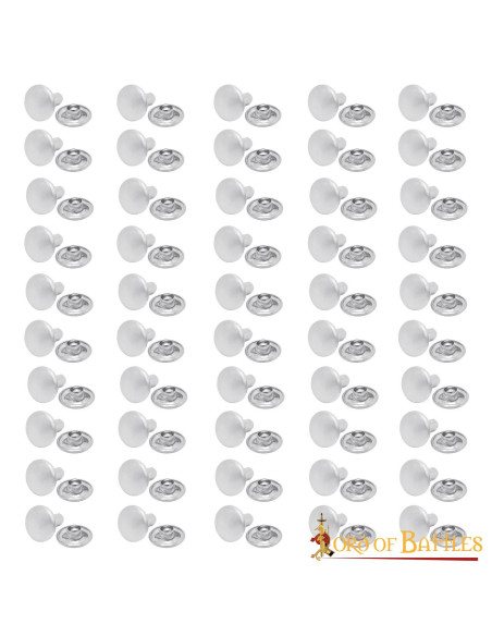 Set of 50 medieval steel buttons