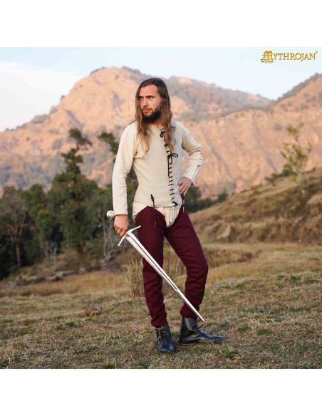 Medieval sleeveless shirt in raw color