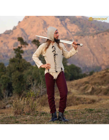 Medieval sleeveless shirt in raw color