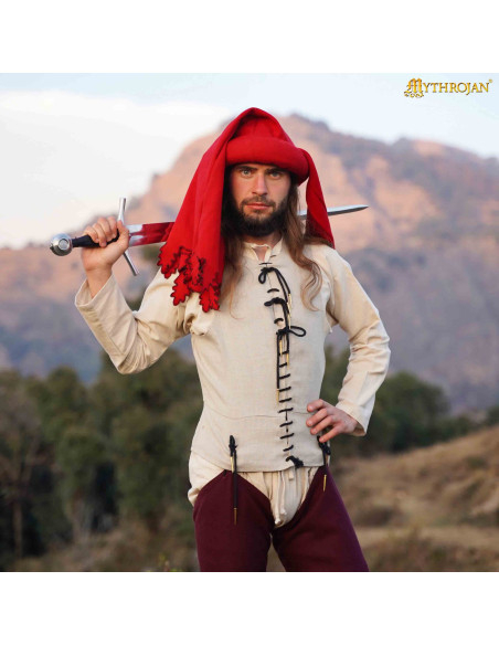 Medieval sleeveless shirt in raw color