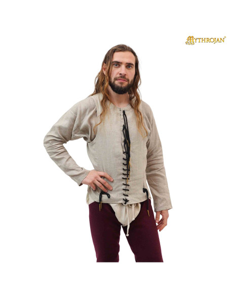 Medieval sleeveless shirt in raw color
