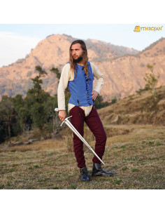 Medieval sleeveless shirt in blue