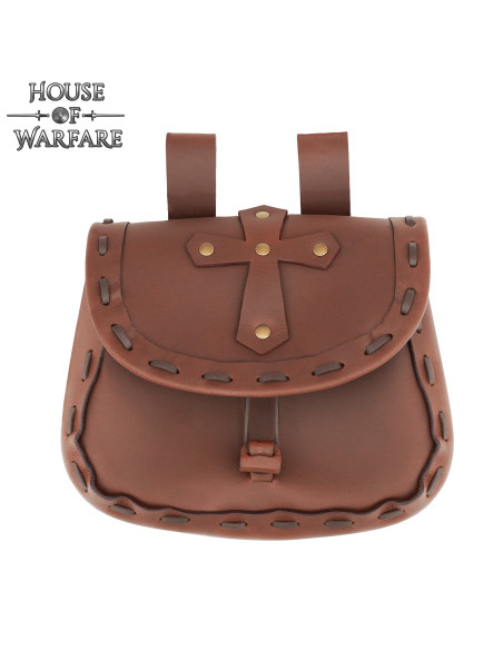Medieval Christian Cross Bag in Brown...