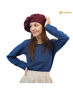 Medieval and Renaissance Cloak in Wool - Garnet