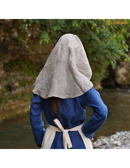 Medieval veil illuminated maiden in...