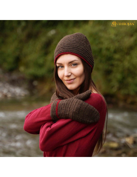 Viking and medieval wool mittens