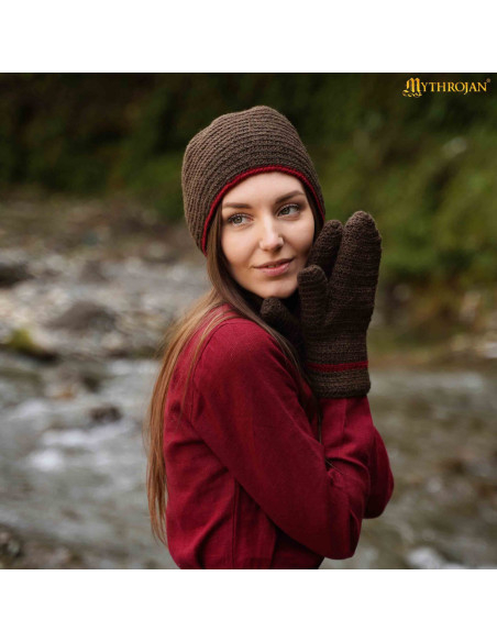 Viking and medieval wool mittens