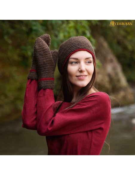 Viking and medieval wool mittens