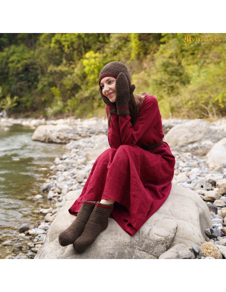 Viking and medieval wool mittens