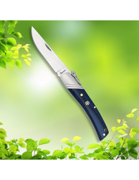 Blue Stamina Wood Folding Knife...