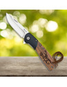 Albainox Deer Knife, black zebra wood (16.20 cm.)