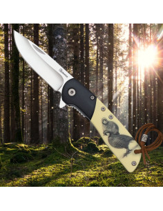 Albainox Partridge Knife, black wood ABS (16.20 cm.)