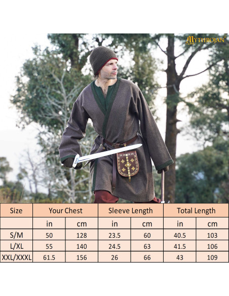 Viking Wool Coat Klappenrock or Caftan