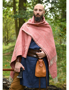 Medieval-style herringbone wool shawl, various colors