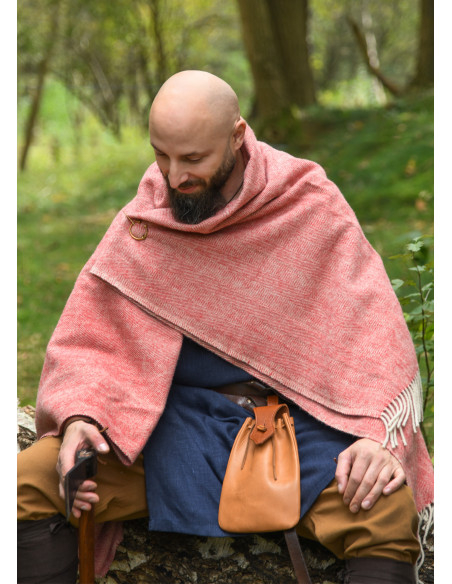 Medieval-style herringbone wool...