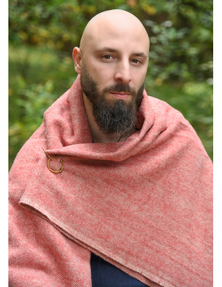 Medieval-style herringbone wool...