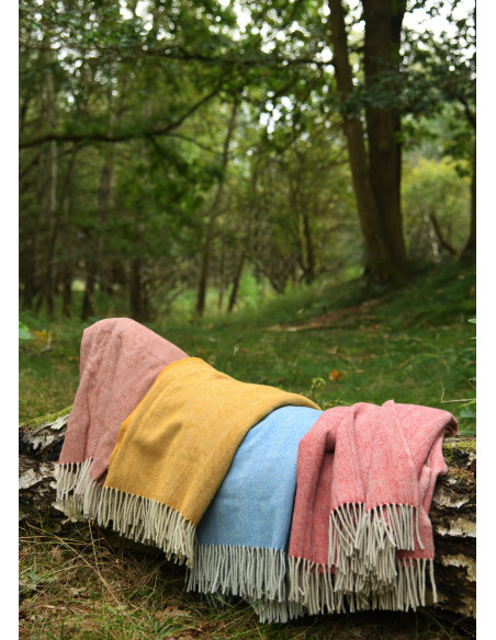 Medieval-style herringbone wool...