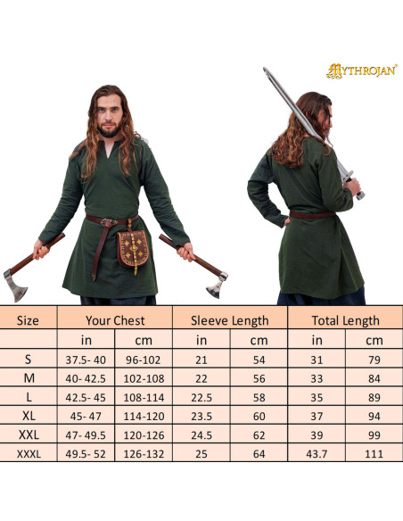 Viking tunic for men model Bjorn, in...