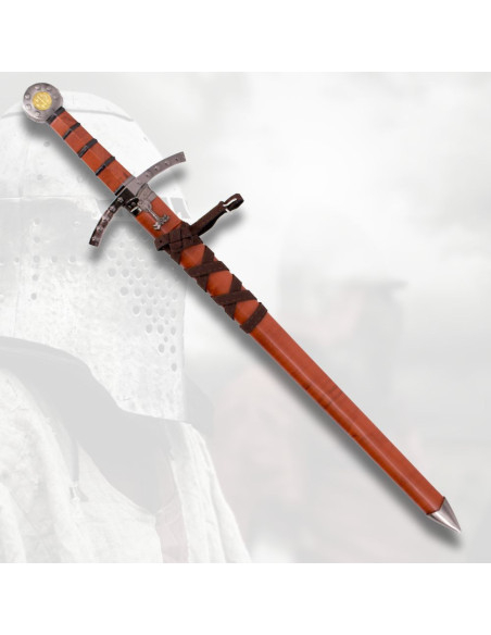 Children's medieval sword with brown...