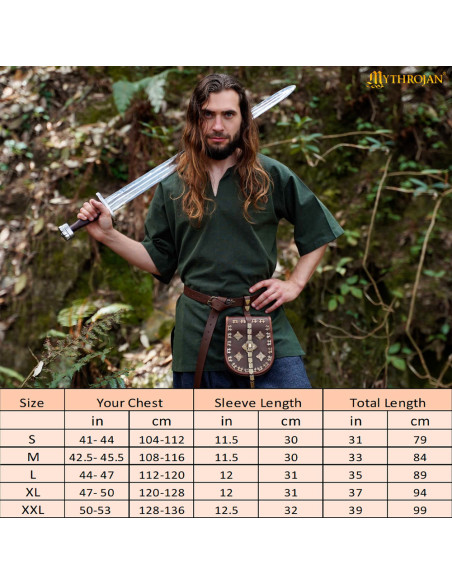 Short Viking Tunic in Cotton Model...