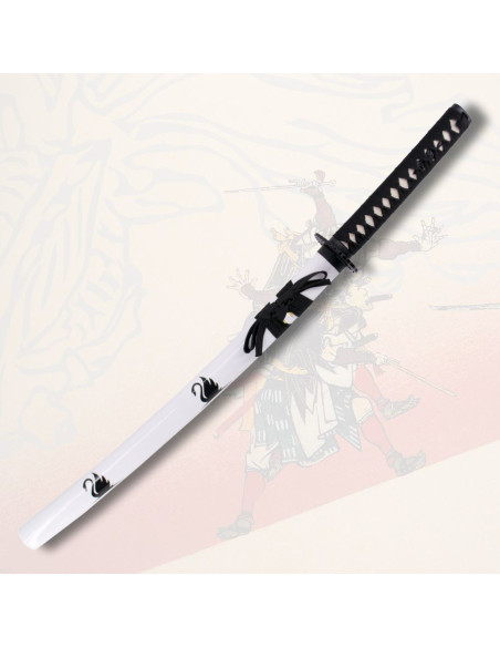 Decorative wakizashi with white...