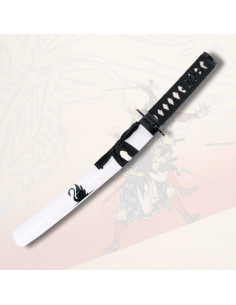 Both decorative tanto white scabbard Swan (82 cm.) 2