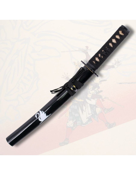 Black decorated tanto functional swan...