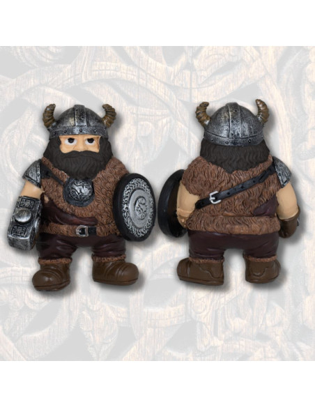 Viking resin figure with hammer and...