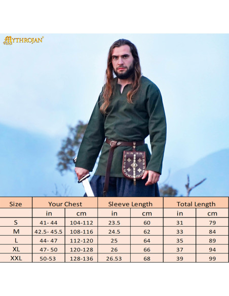 Viking long sleeve tunic model Greenwood