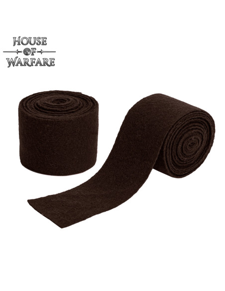 Viking bracelet in wool, brown