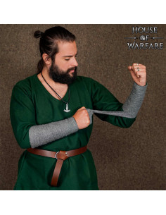 Viking bracelet in wool, gray 2