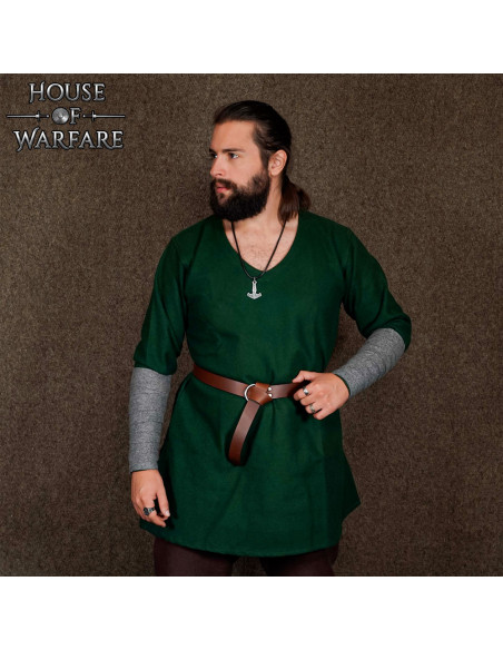 Viking bracelet in wool, gray