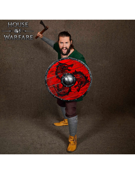 Viking bracelet in wool, gray