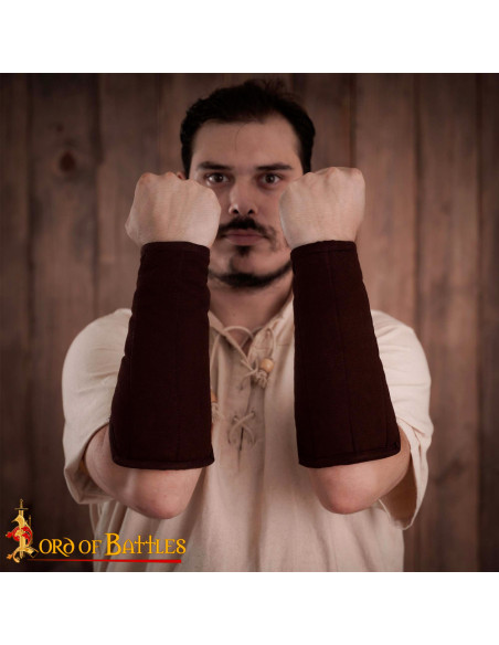 Padded medieval bracelets in cotton,...