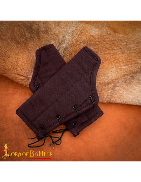 Padded medieval bracelets in cotton,...