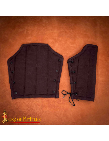 Padded medieval bracelets in cotton,...