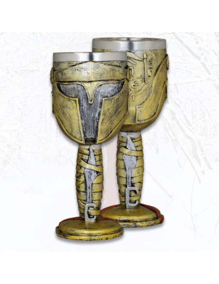 Decorated resin cup Spartan helmet...