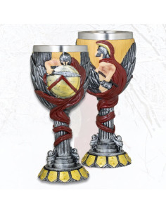 Decorated resin cup Spartan helmet (18.5 cm.)