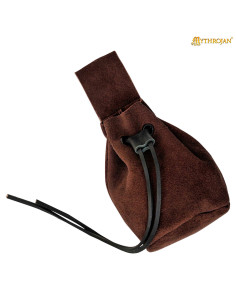 Medieval pouch for reenactors - dark brown